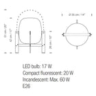 Cesta Metalica Table Lamp