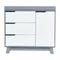 Hudson 3-Drawer Changer Dresser with Changing Tray  option Grey/White