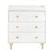 Lolly 3 Drawer Dresser Changer with Removable Changing Tray  option White/Natural
