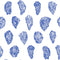 Oysters Wallpaper  option China Blue on White