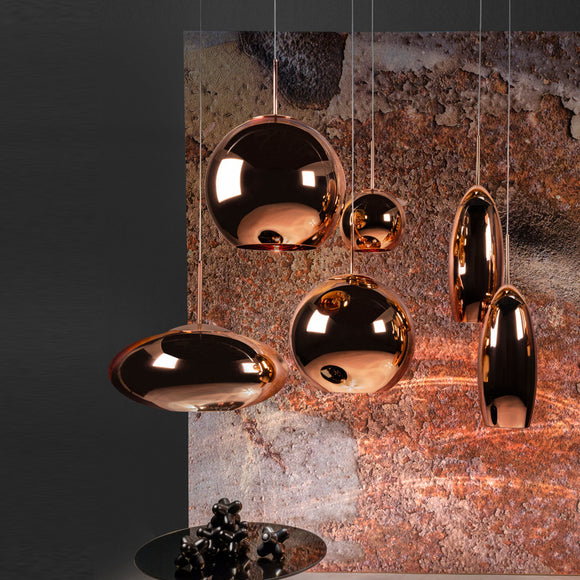 Copper Round Pendant Light