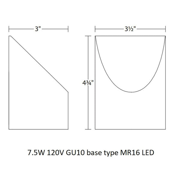 Inside-Out Shear Small Outdoor Wall Light