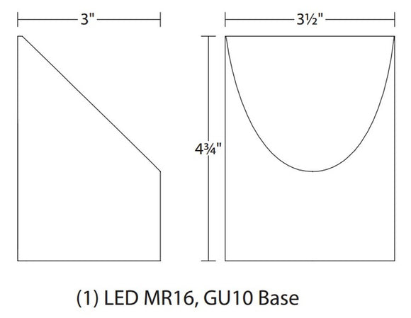 Inside-Out Shear Small Outdoor Wall Light