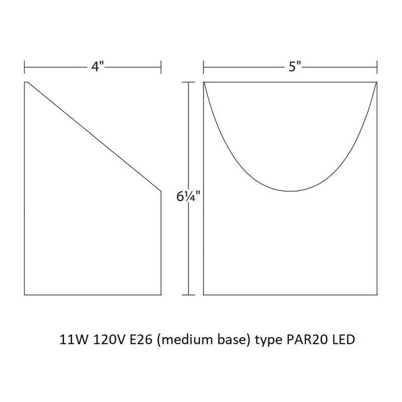 Inside-Out Shear Large Outdoor Wall Light