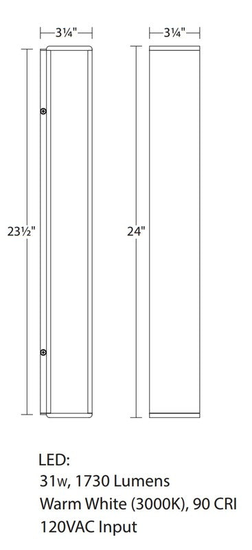 Inside-Out Sideways 24IN Outdoor Wall Light