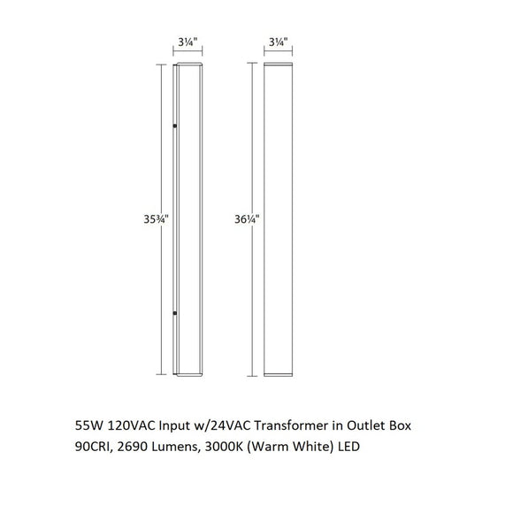 Inside-Out Sideways 36IN Wall Light