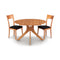 Audrey Round Extension Table  option Natural Cherry