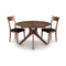 Audrey Round Extension Table  option Natural Walnut