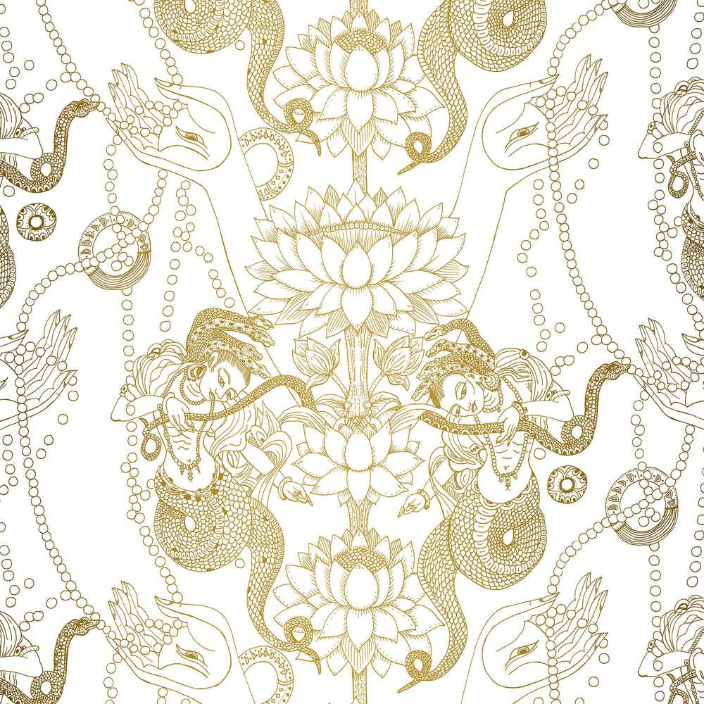 Naga Lotus Wallpaper Sample Swatch