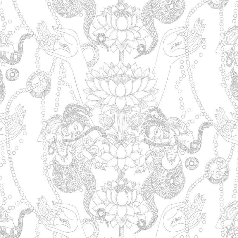 Naga Lotus Wallpaper Sample Swatch