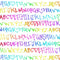 NYC Alphabet Wallpaper Sample Swatch  option Rainbow / Matte Vinyl Type II
