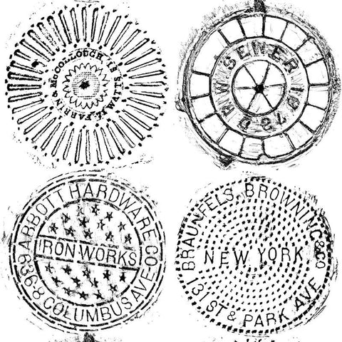 NYC Manhole Wallpaper Sample Swatch