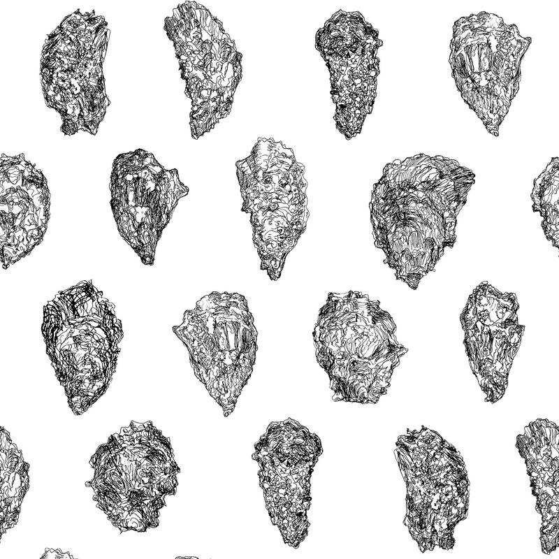 Oysters Wallpaper Sample Swatch