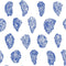 Oysters Wallpaper Sample Swatch  option China Blue on White / Canvas Vinyl Type II