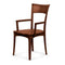 Ingrid Armchair - Wood Seat  option Cognac Cherry