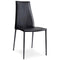Aida Chair  option P15 Matt Black Metal / 315 Black Regenerated Leather