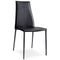 Aida Chair  option P15 Matte Black Metal / 315 Black Regenerated Leather