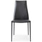 Aida Chair  option P16 Matte Grey Lacquer / R16 Grey Regenerated Leather