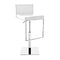 Even Plus Height Adjustable Stool  option P77 Chromed Metal/ 705 Optic White Leather