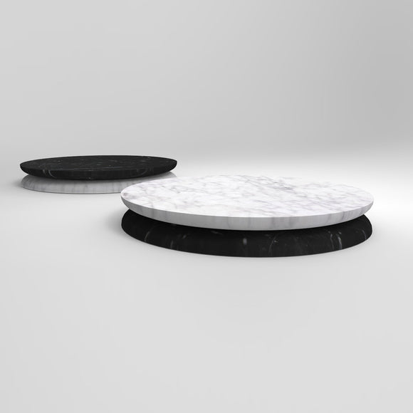 Doppio Round Marble Serving Board