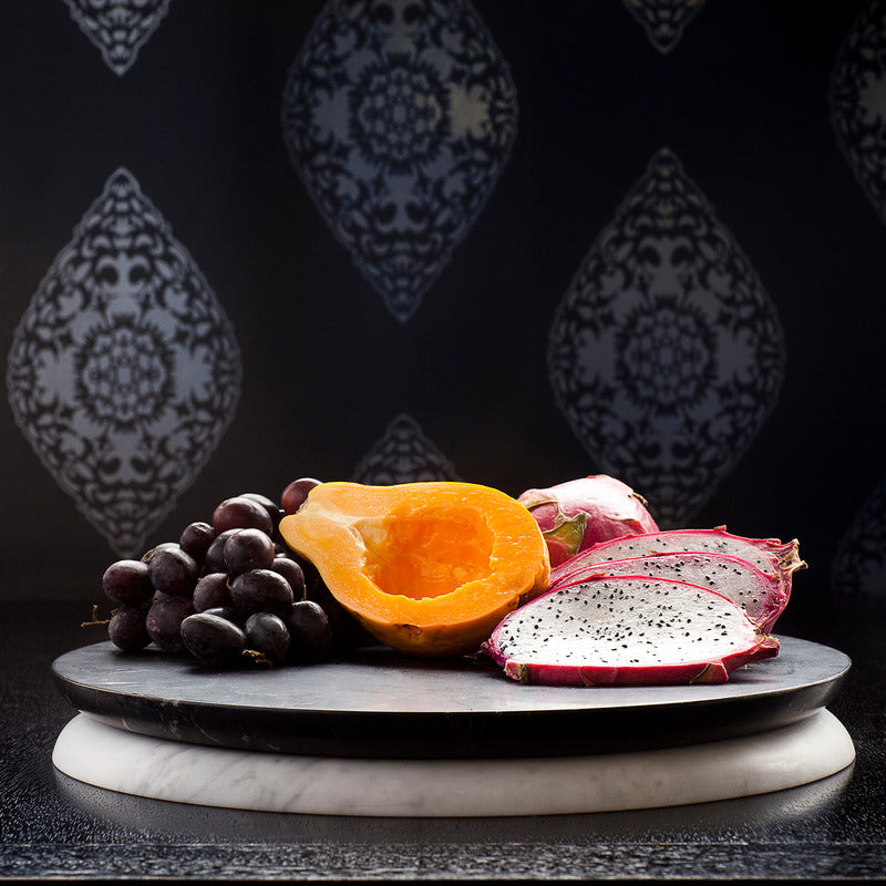 Doppio Round Marble Serving Board