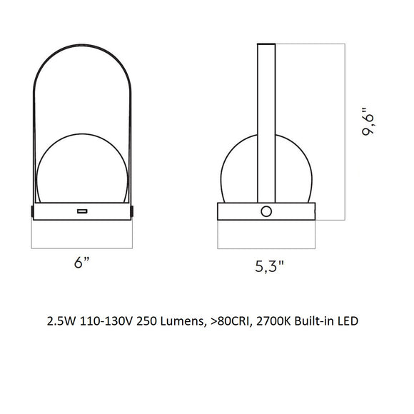 Carrie Portable Indoor/Outdoor LED Lamp