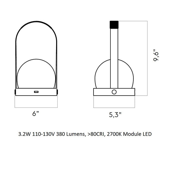 Carrie Portable Indoor/Outdoor LED Lamp