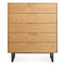 Series 11 5 Drawer Dresser  option White Oak / Oblivion