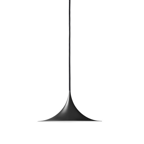 Matte Black / Small: 11.8 in diameter Semi Pendant Light OPEN BOX