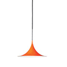Glossy Orange / Medium: 18.5 in diameter Semi Pendant Light OPEN BOX