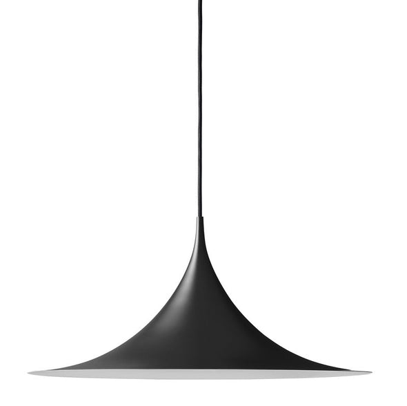 Matte Black / Small: 11.8 in diameter Semi Pendant Light OPEN BOX