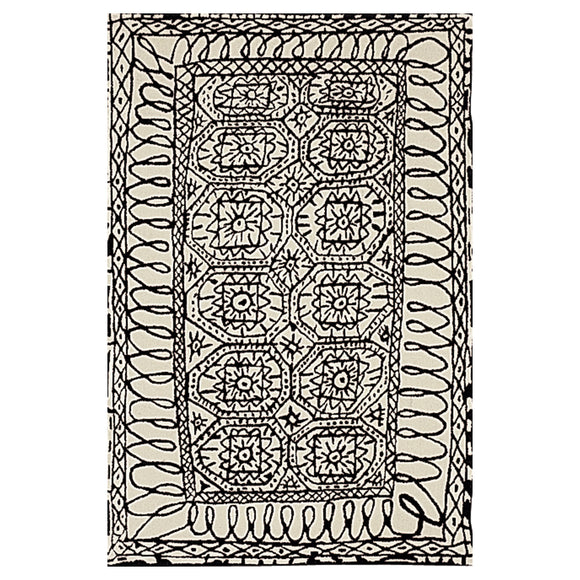 Black On White Estambul Rug