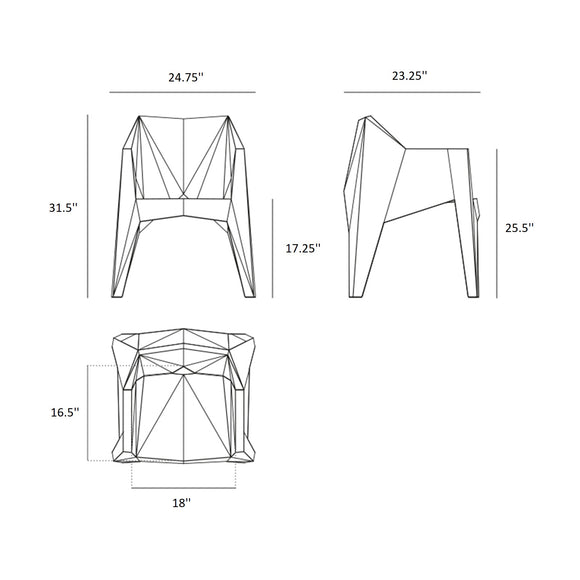Voxel Stacking Outdoor Armchair (Set of 4)