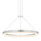 Corona Rings Pendant Light  option 24 Inch / Bright Satin Aluminum