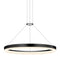 Corona Rings Pendant Light  option 24 Inch / Satin Black