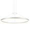 Corona Rings Pendant Light  option 48 Inch / Bright Satin Aluminum