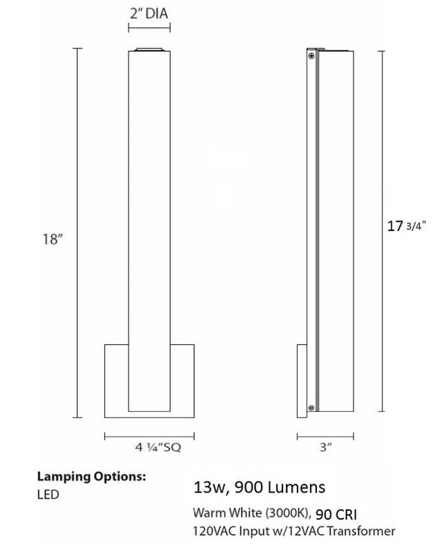 Tubo Slim Bathroom Wall Sconce