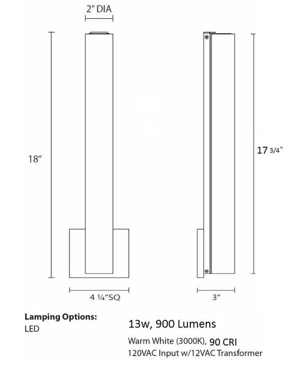 Tubo Slim Bathroom Wall Sconce