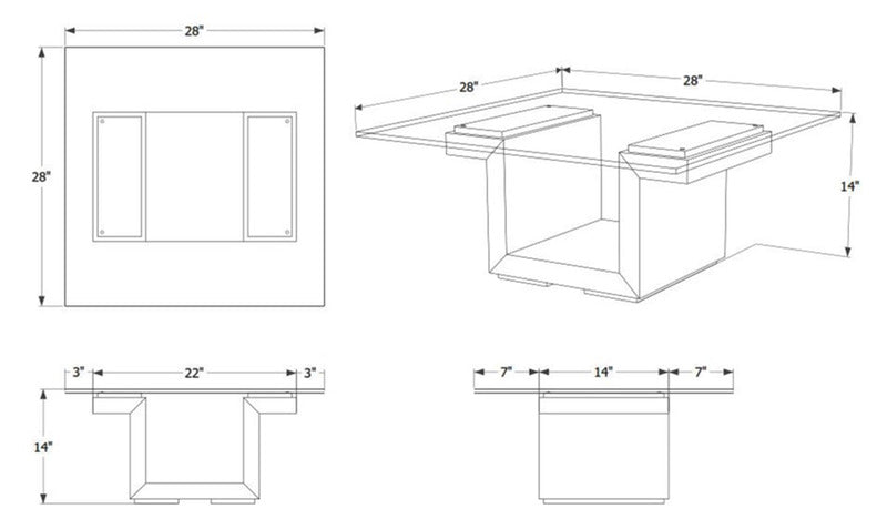 SQG28 Square Side Table