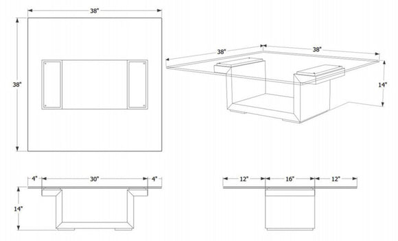 SQG38 Square Coffee Table