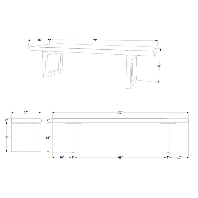 GAX 16 Leather Bench