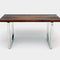 GAX 30 Writing Table  option Polished Stainless Steel