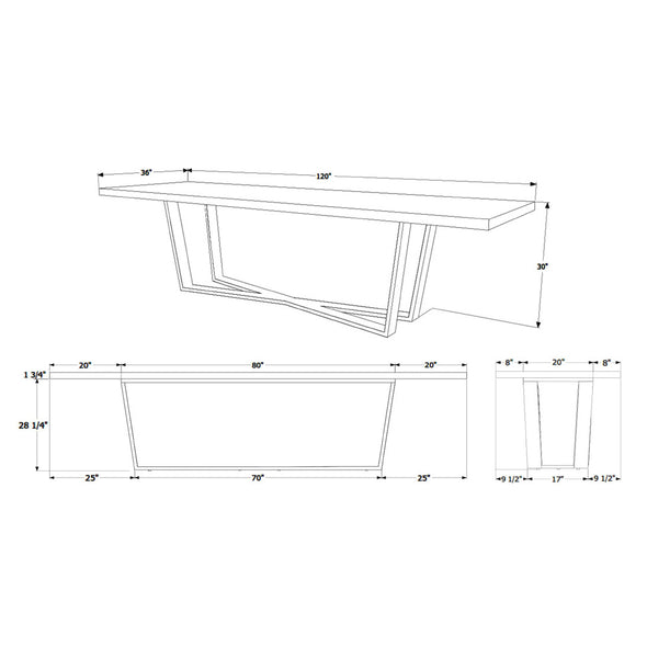 GAX X 36 Dining Table