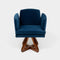 Allison Chair with X Base  option Admiral Velvet 2-A