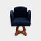 Allison Chair with X Base  option Deep Blue Velvet 2-N