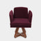 Allison Chair with X Base  option Eggplant Velvet 2-E