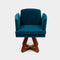 Allison Chair with X Base  option Peacock Velvet 2-P