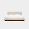 101082 Upholstered Platform Bed  option Creme Linen Blend 5-C