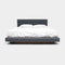 101082 Upholstered Platform Bed  option Smoke Linen Blend 5-S