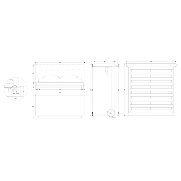 101082 Upholstered Platform Bed